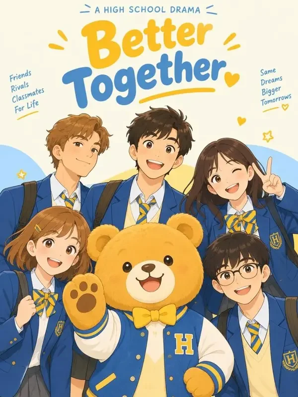 黄果app《小熊同学请回答》封面，校园青春题材短剧