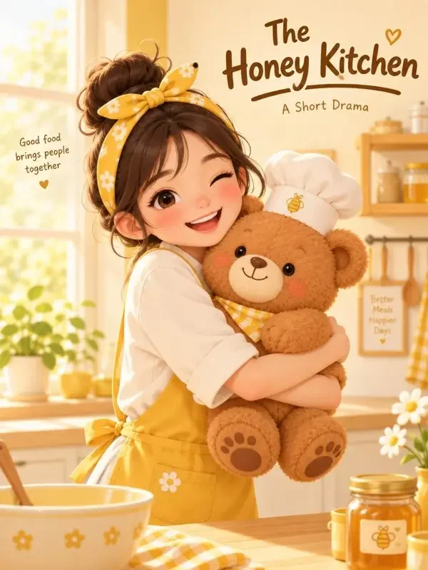 黄果app《熊抱甜心小厨娘》封面，都市甜宠题材短剧